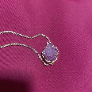 Kendra Scott purple drusy adjustable bracelet
